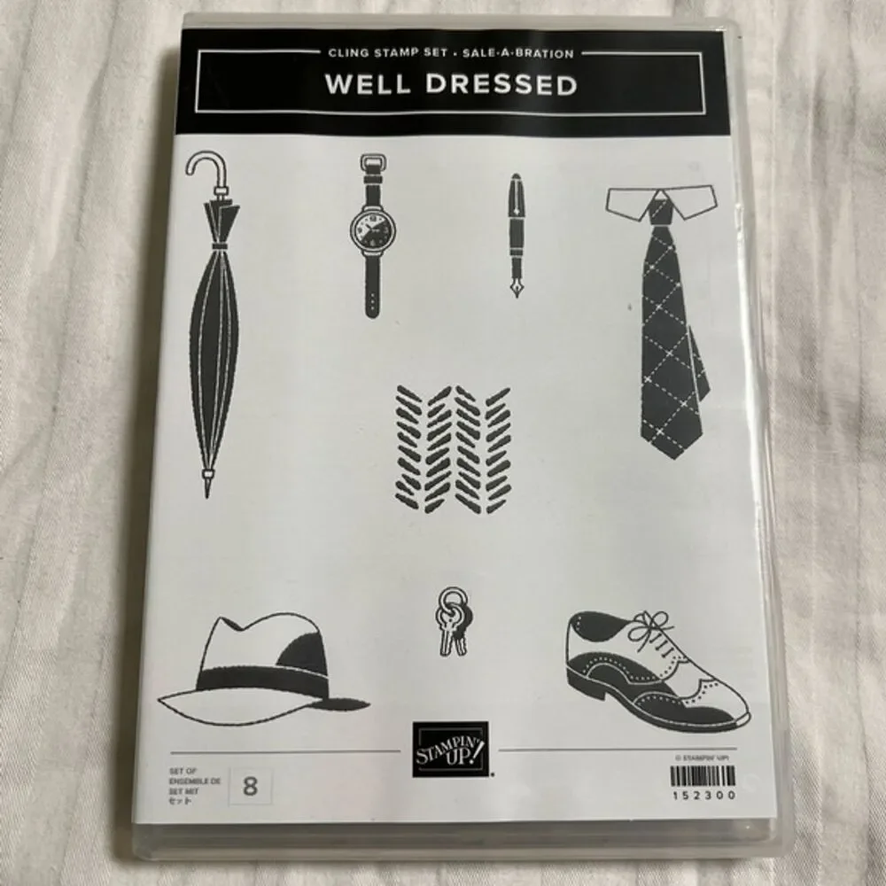 Stampin Up! Well Dressed Retired Stamp Set Father’s Day Cling Sale A Bration